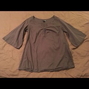 Brown H&M Peasant Top